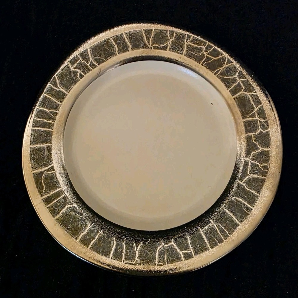 Michael Wainwright Black And Silver Ceramic Art Plate 7.5"